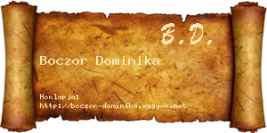 Boczor Dominika névjegykártya